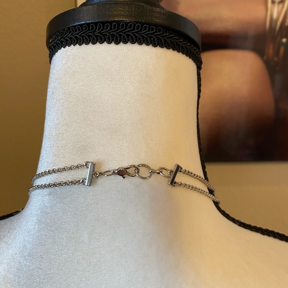 Silver Plated 2-tier Necklace - Picture 3 of 4